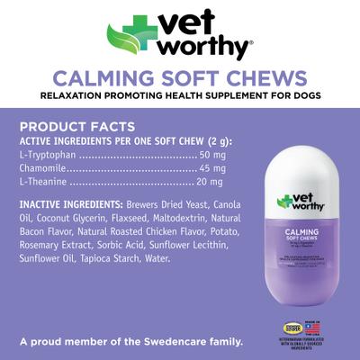 Calming Soft Chews Allergy & Anxiety Supplement for Dogs, 60 count