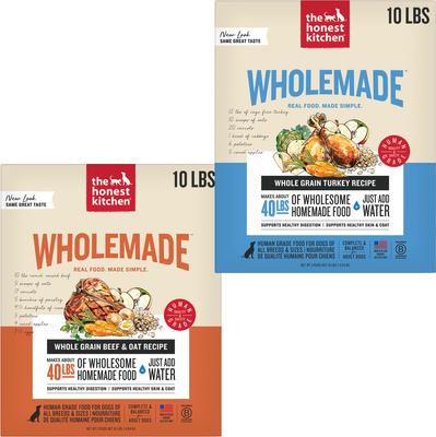 Bundle: The Honest Kitchen Whole Grain Turkey Recipe + Beef Recipe Dehydrated Dog Food