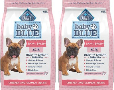 Baby Blue Healthy Small Breed Growth Formula Natural Chicken & Oatmeal Rice Recipe Puppy Dry Food, 8-lb bundle
