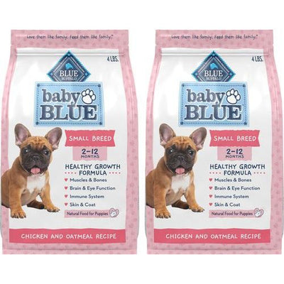 Alimento seco para cachorros Baby Blue Healthy Small Breed Growth Formula con pollo natural y avena y arroz, paquete de 8 lb