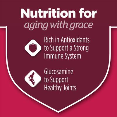 Essentials 7+ Immune + Joint Health Recipe Senior Dry Cat Food, 3.15-lb bag, case of 4