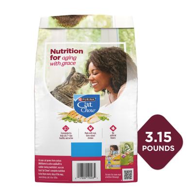 Essentials 7+ Immune + Joint Health Recipe Senior Dry Cat Food, 3.15-lb bag, case of 4