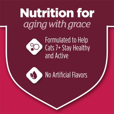 Essentials 7+ Immune + Joint Health Recipe Senior Dry Cat Food, 3.15-lb bag, case of 4