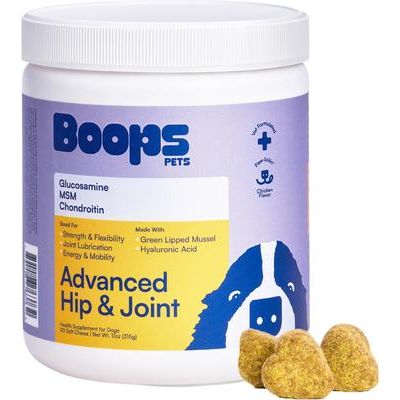 Boops Pets, Advanced Hip and Joint para Perros, sabor Pollo. 90 chews