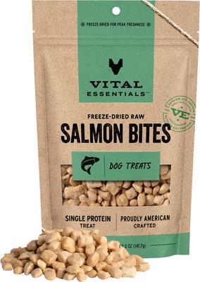 Salmon Bites Grain-Free Freeze-Dried Raw Dog Treats, 5-oz bag