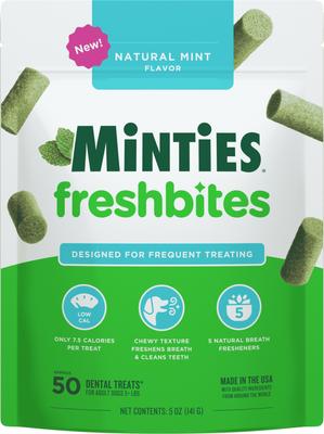 FreshBites Soft & Chewy Dog Dental Treats, 50 count
