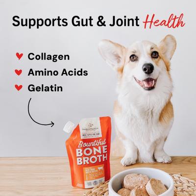 Bountiful Bone Broth Grass-Fed Beef Recipe Meal Dog Food Topper, 16-oz pouch
