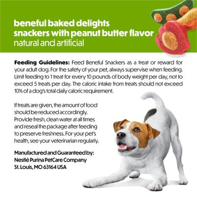 Baked Delights Snackers with Apples, Carrots, Peas & Peanut Butter Dog Treats, 22-oz bag