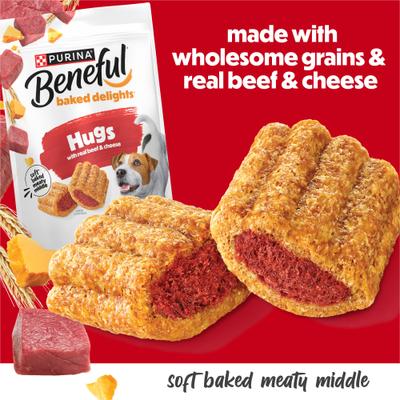 Baked Delights Hugs with Real Beef & Cheese Dog Treats, 8.5-oz bag