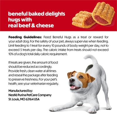 Baked Delights Hugs with Real Beef & Cheese Dog Treats, 8.5-oz bag
