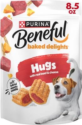 Baked Delights Hugs with Real Beef & Cheese Dog Treats, 8.5-oz bag