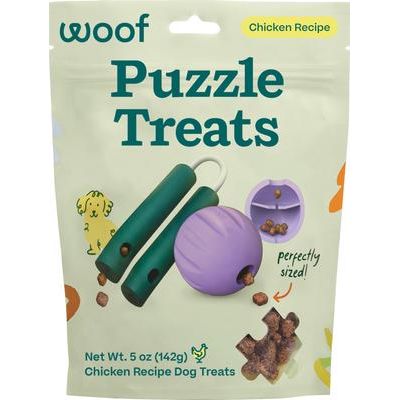 Premios masticables naturales para perros de entrenamiento Puzzle de pollo secados al aire, bolsa de 5 oz