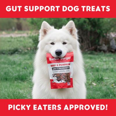 Barkin Burger Beef & Pumpkin Dog Treat, 4-oz bag