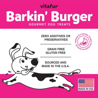 Barkin Burger Salmon & Pumpkin Grain-Free Dehydrated Dog Treats, 16-oz bag