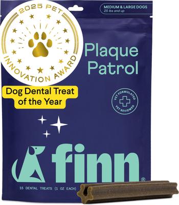 Plaque Patrol Dental Sticks Dog Treats, Large, 15 count