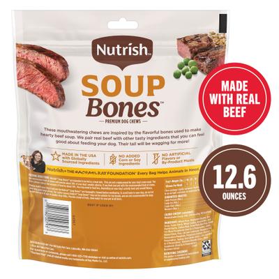 Bundle: Rachael Ray Nutrish Soup Bones Turkey & Rice Flavor + Beef & Barley Flavor Dog Treats