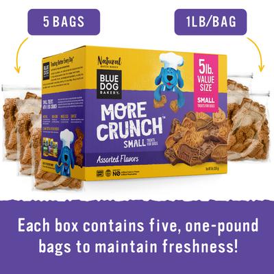More Crunch Value Pack Assorted Flavors Small Dog Treats, 5-lb box