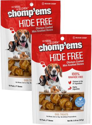 7"Hide-Free Chicken Rolls Dog Treats, 2 count