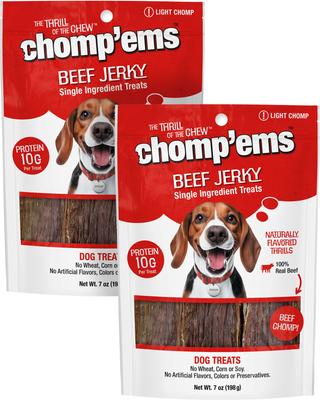 Golosinas de carne seca para perros, bolsa de 7 oz, paquete de 2