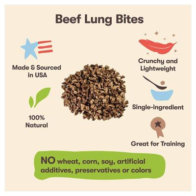 USA All-Natural Grain-Free Chewz Beef Lungs Dog Treats, 1-lb bag, bundle of 2