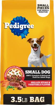 Small Dog Complete Nutrition Grilled Steak & Vegetable Flavor Dog Kibble Small Breed Adult Dry Dog Food, 14-lb bag