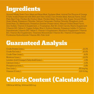 Tender Bites Complete Nutrition Chicken & Steak Flavor Dry Dog Food, 30-lb bag