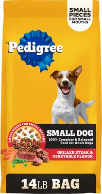 Small Dog Complete Nutrition Grilled Steak & Vegetable Flavor Dog Kibble Small Breed Adult Dry Dog Food, 14-lb bag