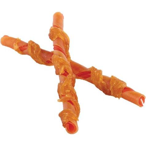 Palitos de pollo envueltos, golosinas para perros con sabor a mantequilla de maní, 8 unidades