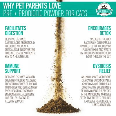 Pre + Probiotic Powder Cat Supplement, 4.2-oz jar