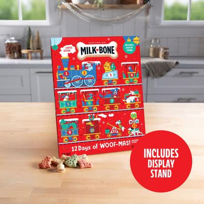 12 Days of Woofmas Countdown Calendar Beef & Peanut Butter Crunchy Adult Dog Treats, 2.85-oz box