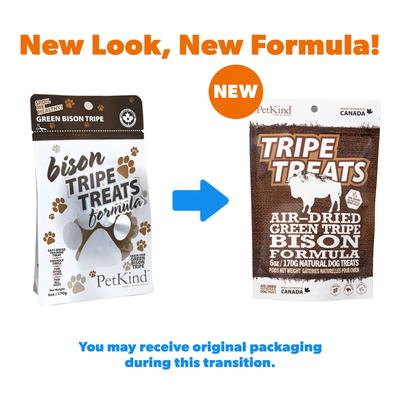 Green Bison Tripe Formula Grain-Free Dog & Cat Treats, 6-oz bag