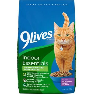9Lives, Indoor Essentials Adult, pollo + salmón, 1.43 / 5.44 / 9.07 kg.