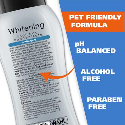 Whitening Brightening Formula Dog Shampoo, White Pear Scent, Light Blue/Blue, 24-oz bottle