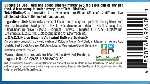 Total-Digestion Digestive Enzymes & Probiotics Dog & Cat Powder Supplement Twin Pack, 8-oz jars