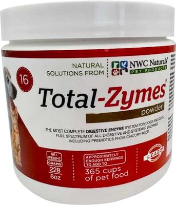Total-Zymes Digestive Enzymes Dog & Cat Powder Supplement, 8-oz jar