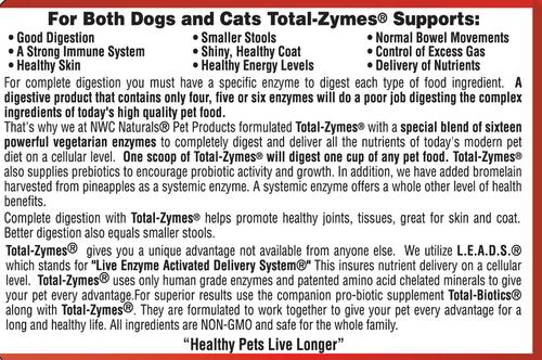 Total-Zymes Digestive Enzymes Dog & Cat Powder Supplement, 8-oz jar
