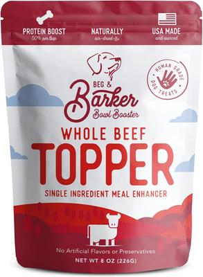 Whole Beef Diabetic Support High Protein Dry Dog Food Topper, 8-oz bag