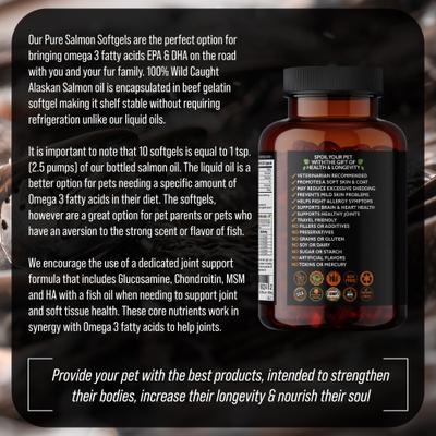 Wild Salmon 500-mg Softgels Skin & Coat Supplement for Small Dogs & Cats, 60 count