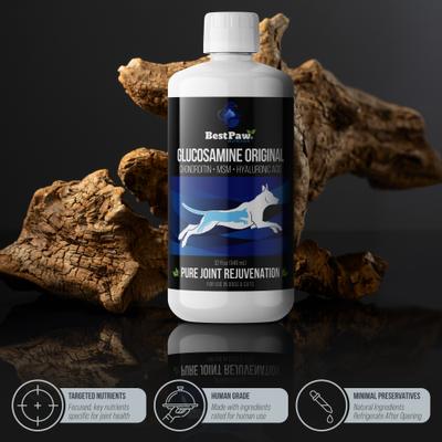 Original Dream Glucosamine Unflavored Liquid Joint Support Supplement for Dogs & Cats, 32-fl oz bottle