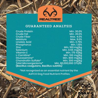 Realtree Max-5 Pro 30/20 High Protein Joint Support Active Sporting Dry Dog Food, 15-lb bag