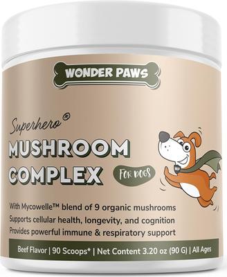 Superhero Turkey Tail Mushroom Powder Supplement for Dogs, 90-g jar