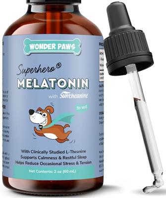 Melatonin & L-Theanine Bacon Flavored Liquid Calming Supplement for Dogs, 2-fl oz bottle