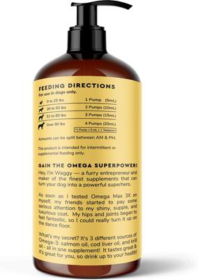 Fish Oil Skin, Joint, Immune & Heart Health Liquid Supplement for Dogs, 16-fl oz bottle