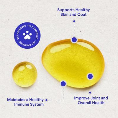 Fish Oil Skin, Joint, Immune & Heart Health Liquid Supplement for Dogs, 16-fl oz bottle