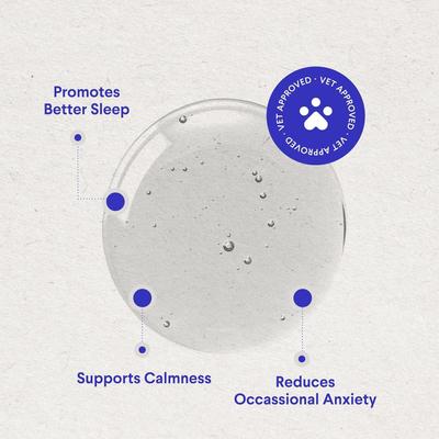 Melatonin & L-Theanine Bacon Flavored Liquid Calming Supplement for Dogs, 2-fl oz bottle