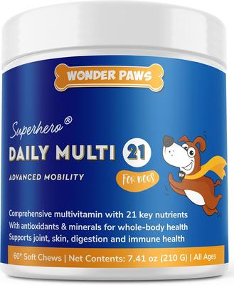 Daily Multi 21 Multivitamin Soft Chews Supplement for Dogs, 60 count