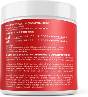 Cardio Support Soft Chews Supplement for Dogs, 90 count