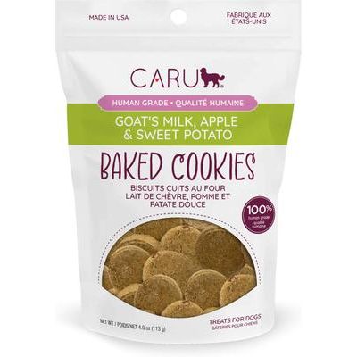 Galletas horneadas para perros con leche de cabra, plátano y arándanos, bolsa de 4 oz