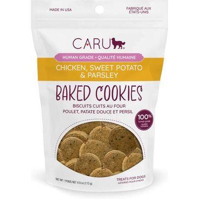 Galletas horneadas para perros con leche de cabra, plátano y arándanos, bolsa de 4 oz