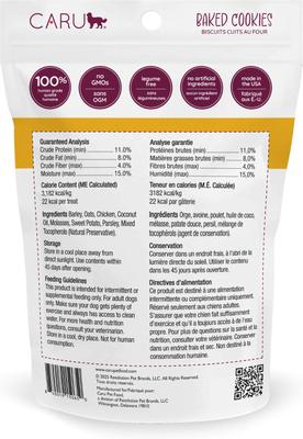 Chicken, Sweet Potato & Parsley Baked Cookie Dog Treats, 4-oz bag